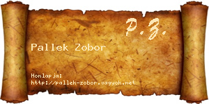Pallek Zobor névjegykártya